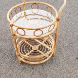 Vintage rattan mini-bar