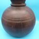Large carved wooden pot / India