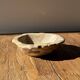 Round beige petrified wood bowl D21- 3780