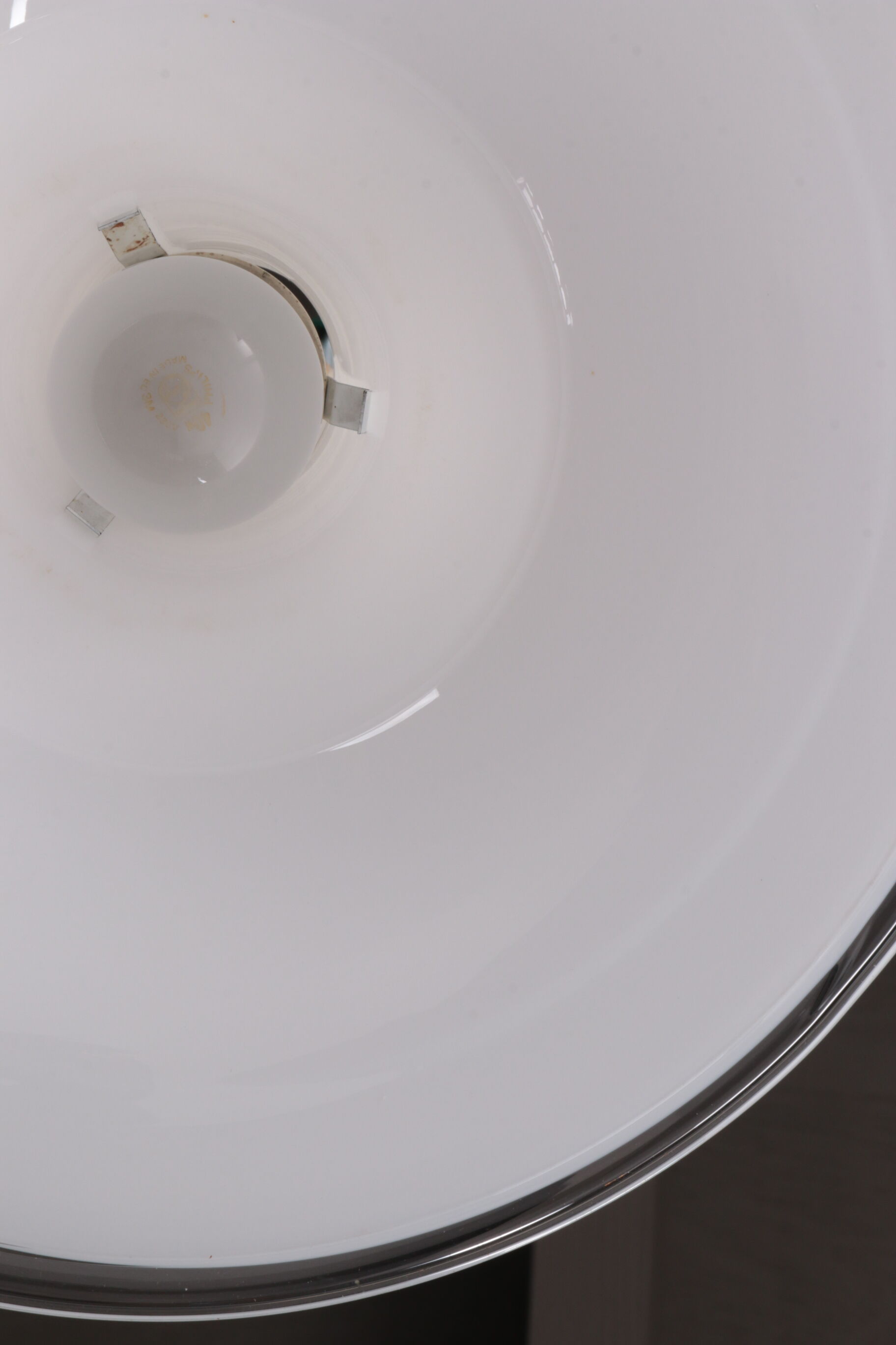 White mouth-blown opaline glass pendant by Michael Bang for Holmegaard, Denmark, 1980s