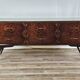 Commode des années 1960 avec verre et six tiroirs
