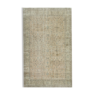 Tapis décoratif beige turc noué à la main 160 cm x 258 cm - 36635