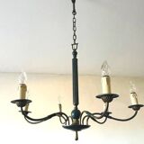 Vintage neoclassical style column chandelier 50s