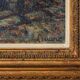 Atmospheric Signed Impressionist Oil - Barges in a Port