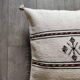 Coussin berbère marocain blanc en coton
