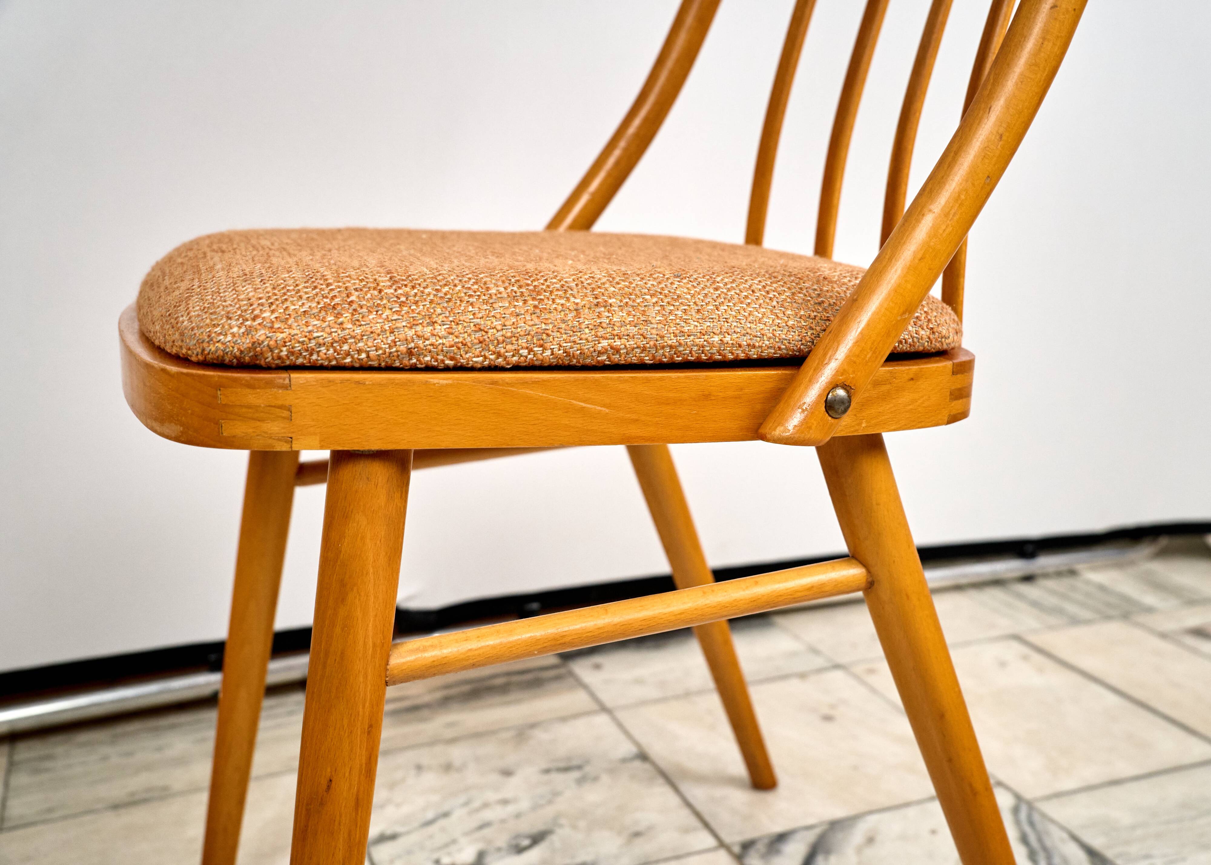 Set of 3 Dining Chairs by A. Suman, 1960s, Czechoslovakia