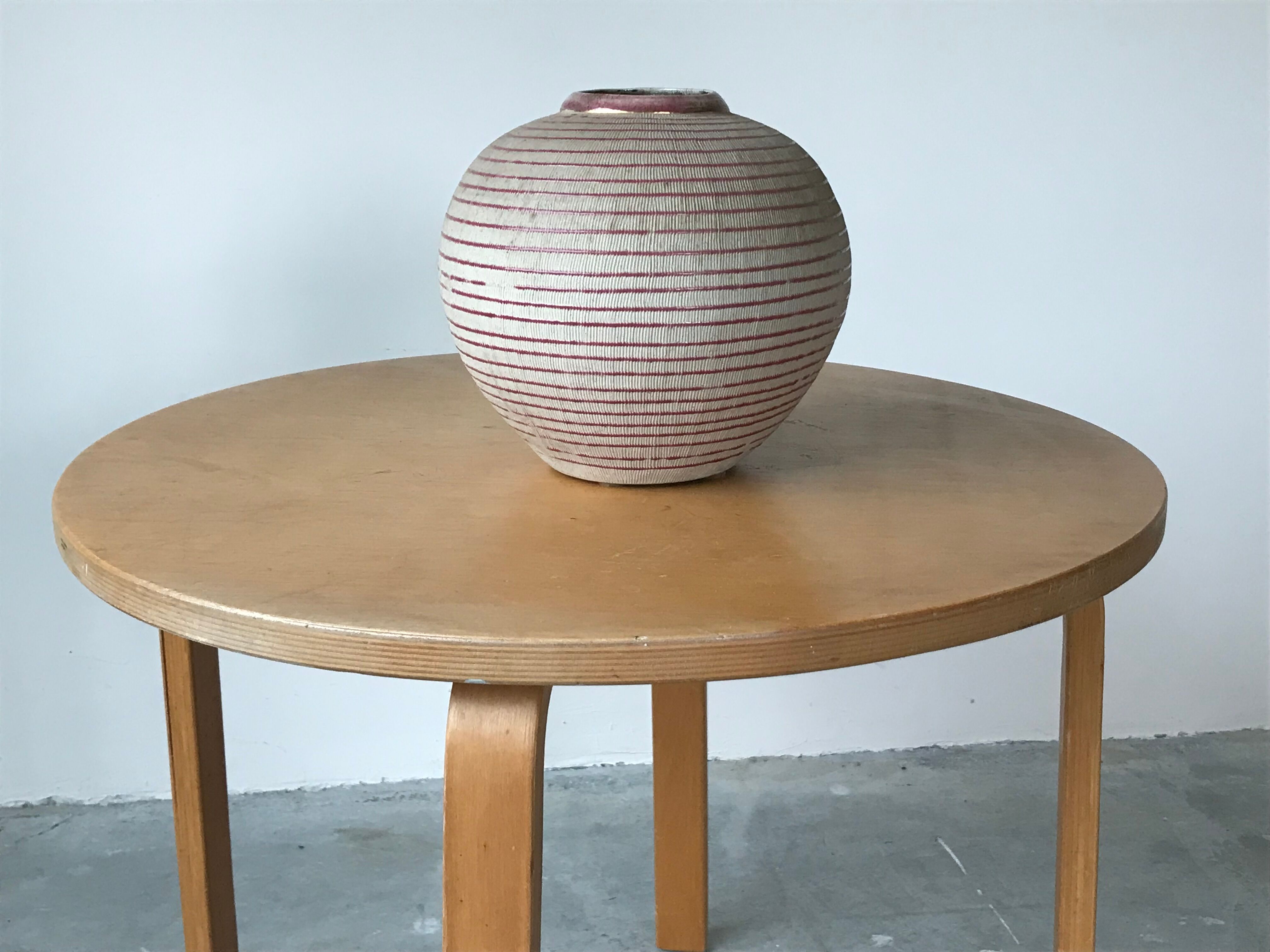 Glazed terracotta vase.