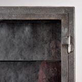 Polished iron medical cabinet, 1920s