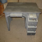 Office painted in grey patinated and varnished mat around 1940