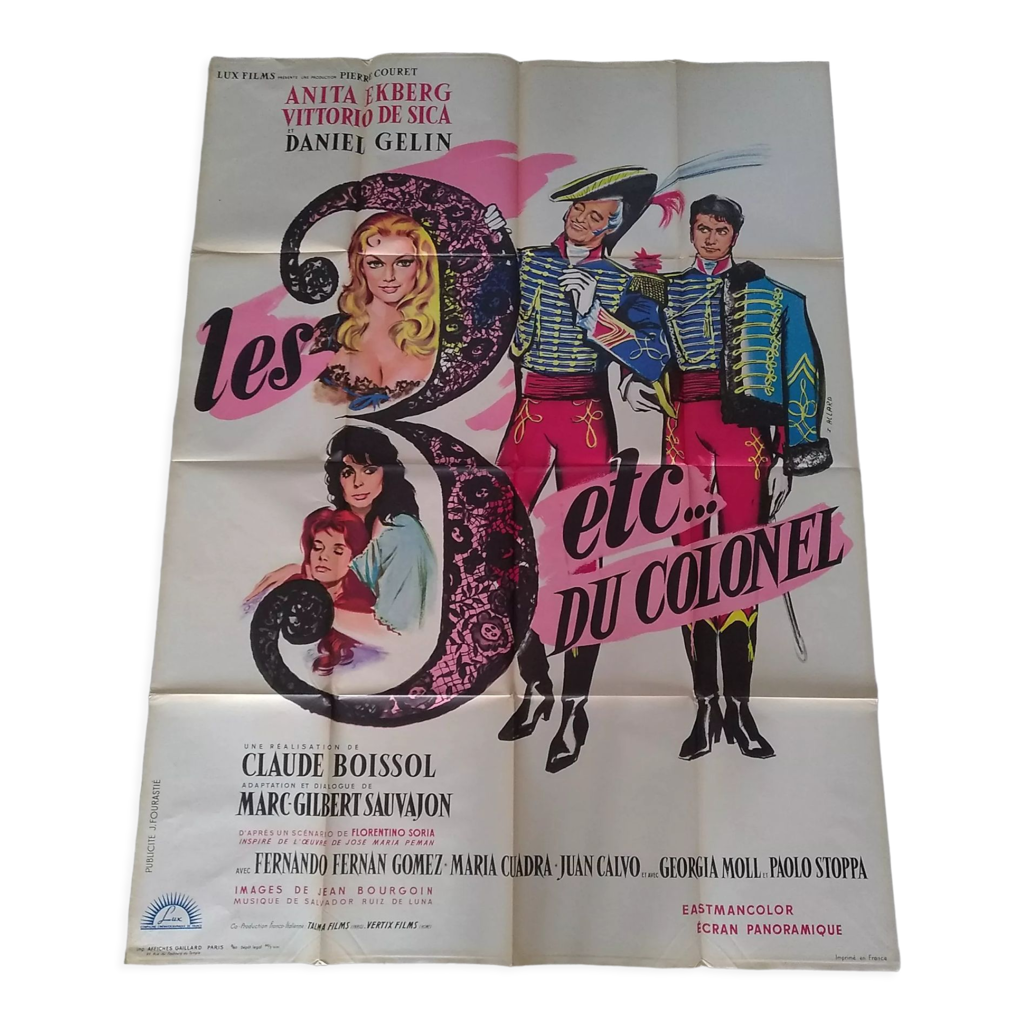 VOYAGE AU BOUT DE L'ENFER Affiche cinéma originale f:40/60 pliée année