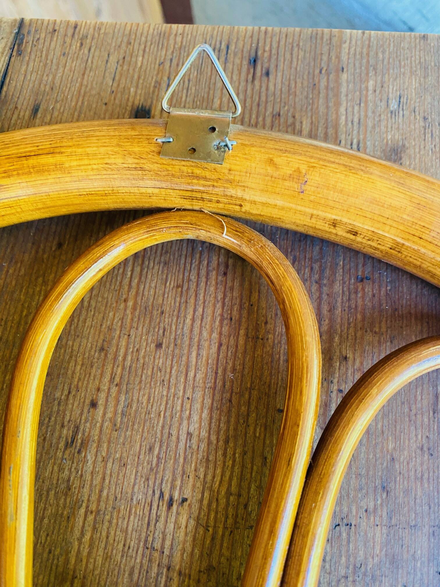 Vintage rattan mirror