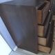 Antique chest of drawers from the 50s with 5 curved drawers, vintage old-style assembly and brass knobs