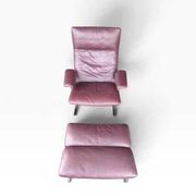 fauteuil en cuir de Sede DS-2030 avec repose-pieds