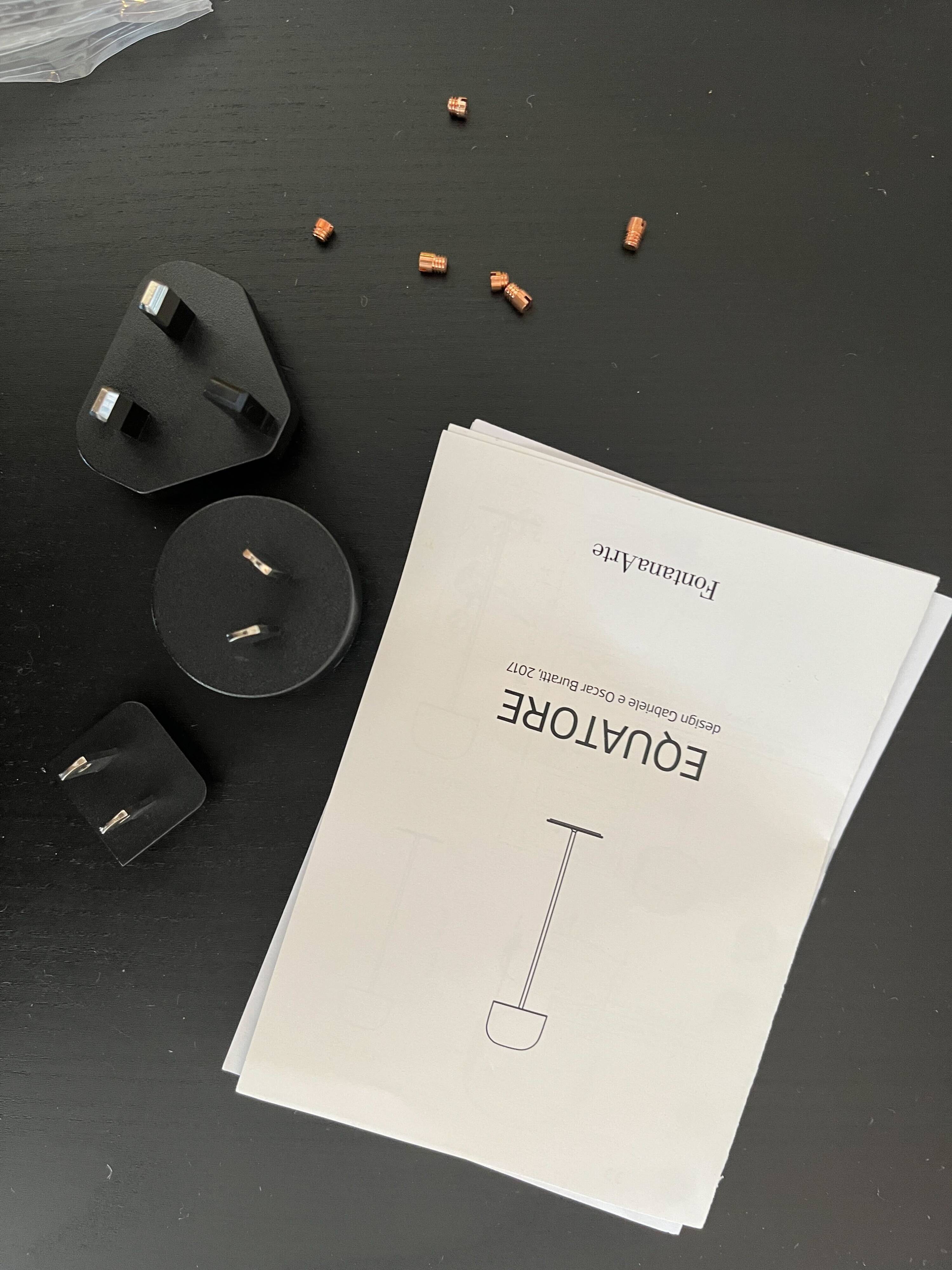 Floor lamp, Equatore, L, copper, H175cm - Fontana Arte