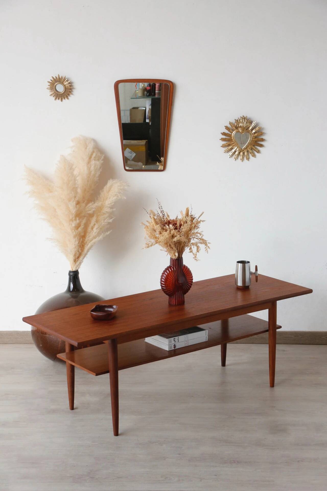 Vintage Scandinavian teak coffee table (Denmark, 1960s)