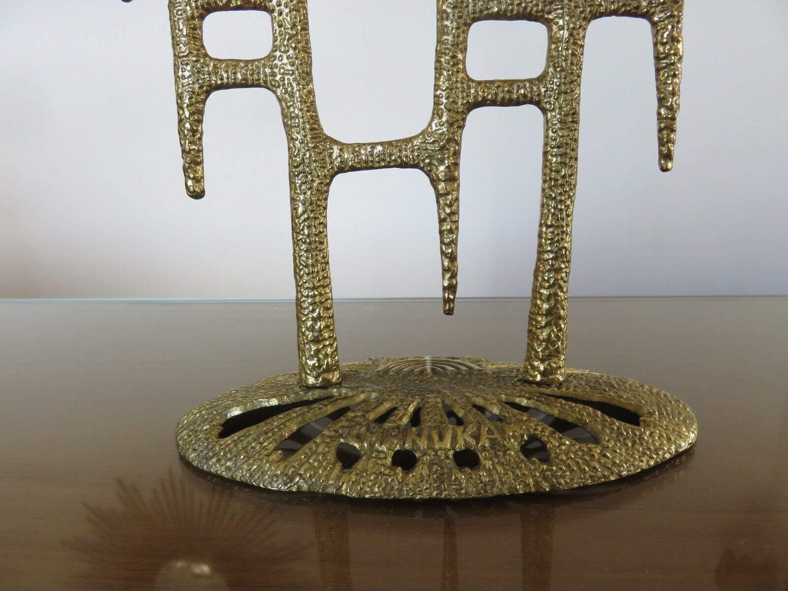 Brutal brass candlestick 9 70s candles