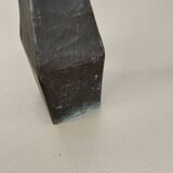 Large 47cm Brutalist Cast Iron Candle Holder by Manfred Bergmeister, Germany 1970