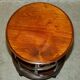 Restored Victorian library table in hardwood and brass.