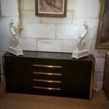 Lacquered and brass sideboard edited by Marie Sabot in the 70