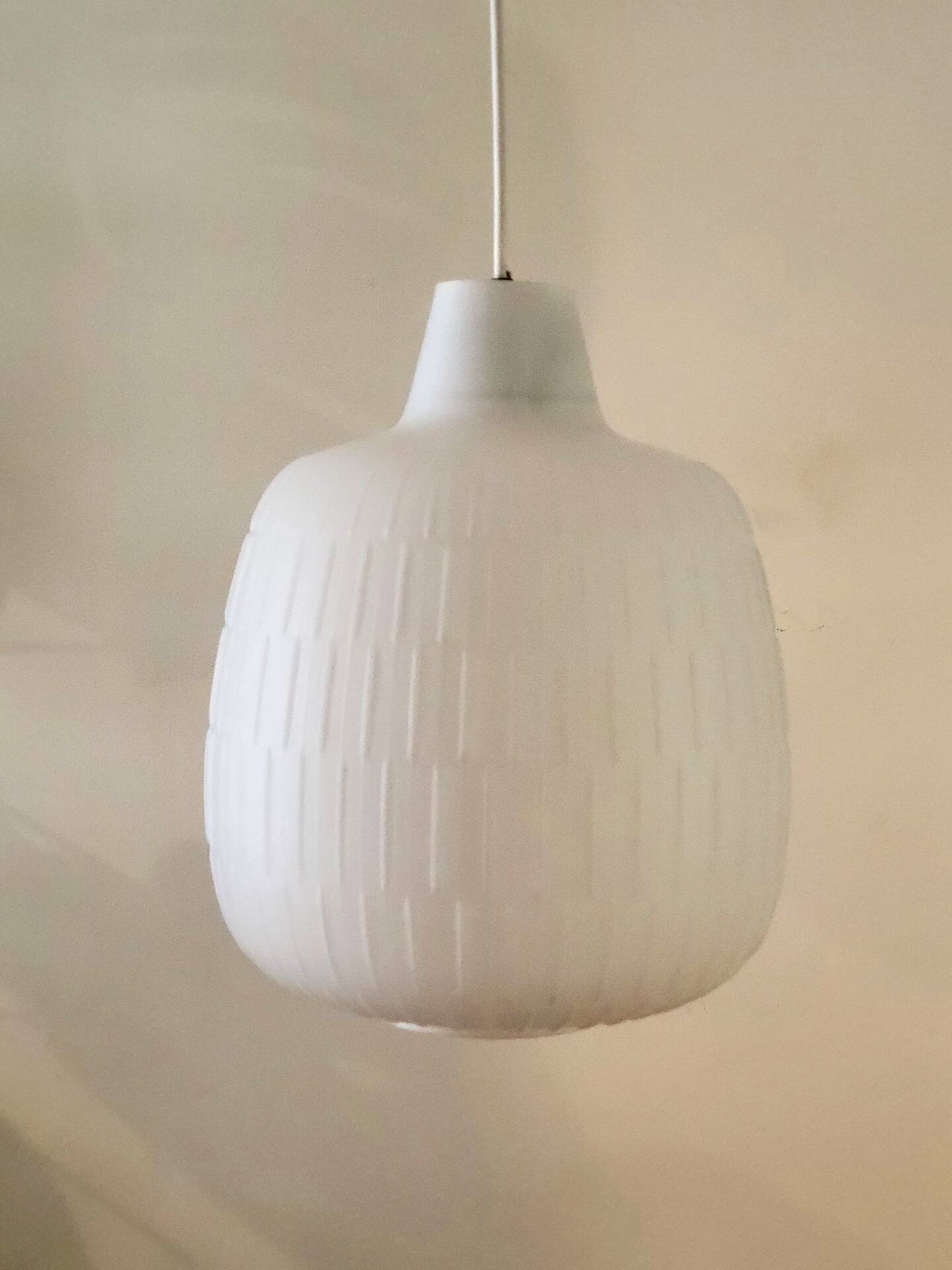 Aloys F. Gangkofner opal glass pendant lamp for Peill & Putzler, Germany 1960s