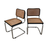 Pair of chairs Marcel Breuer Cesca B32