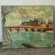 Landscape of a Parisian bridge