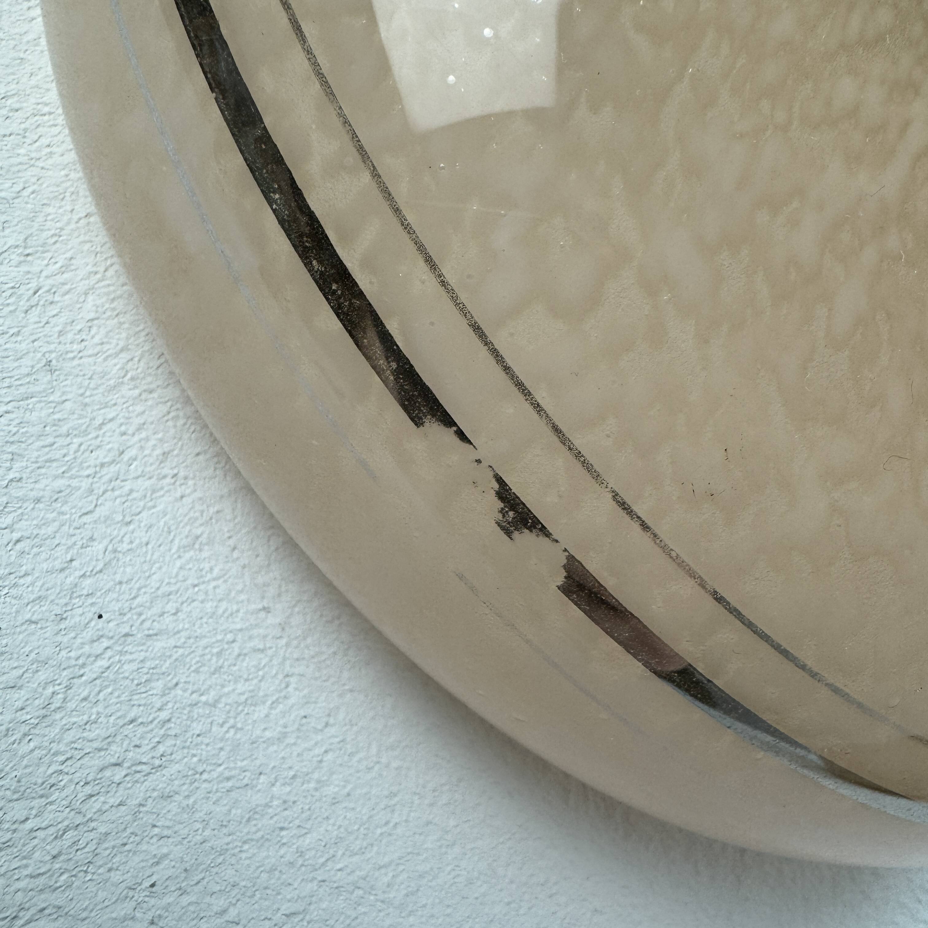 Pair of old vintage clichy glass wall lights