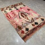 Multicolored abstract berbere wool rug 165x253cm