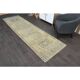 1970s Turkish Oushak Handmade Wool Cotton Orange Runner Rug 93x332