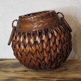 Vintage rattan pot