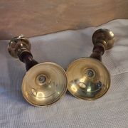 Wooden metal candle holders