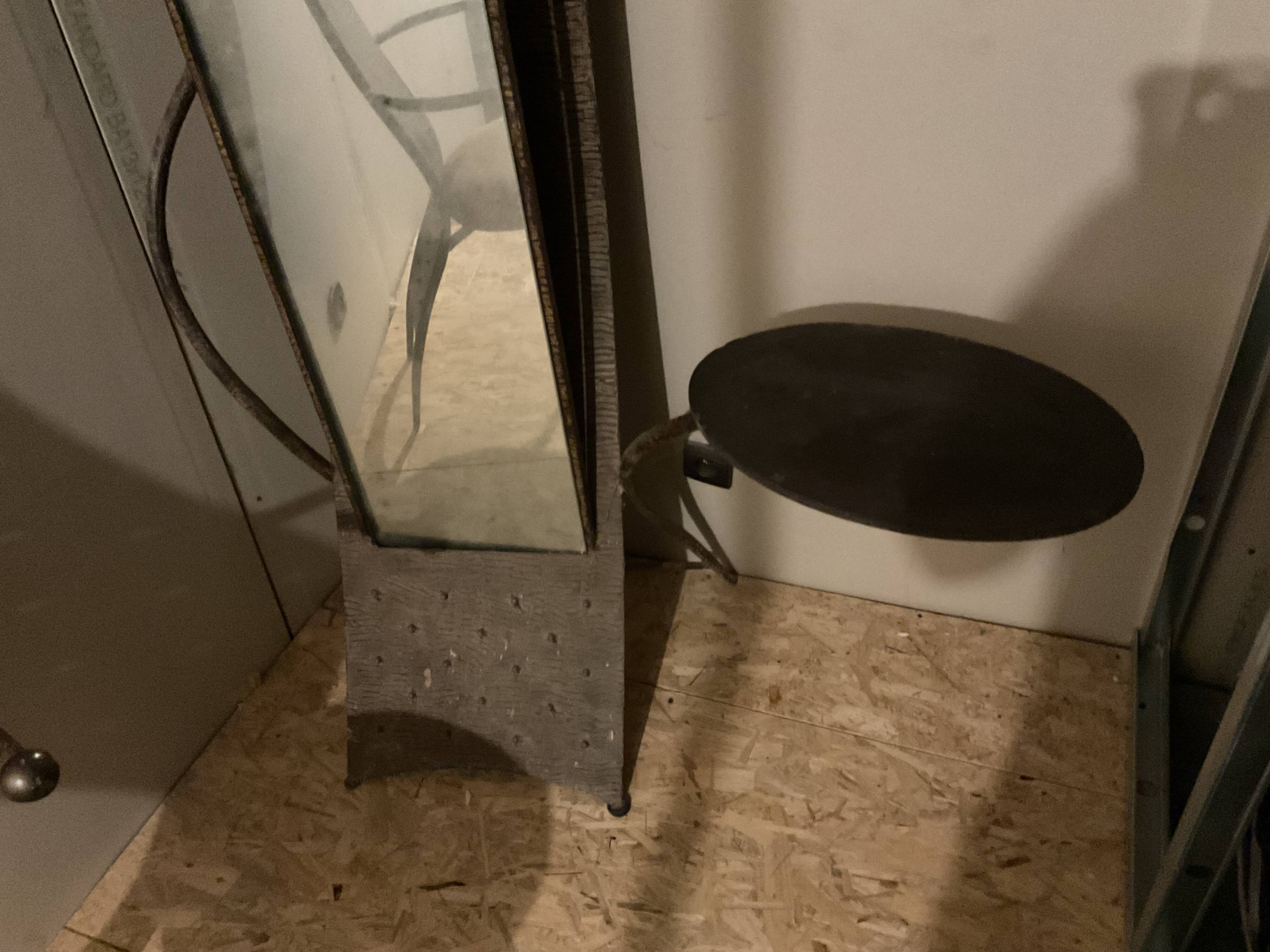 Dressing table coat rack by Roger Landault with its chair.
