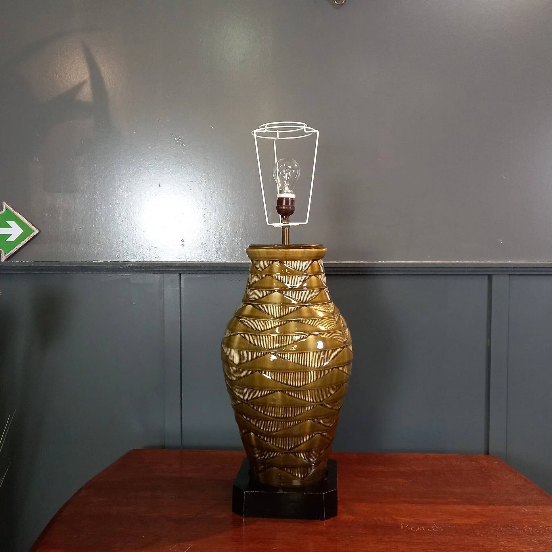 Lampe de table en céramique vintage