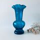 Old blue duck vase with collar