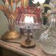 Lampe tulipe pied laiton