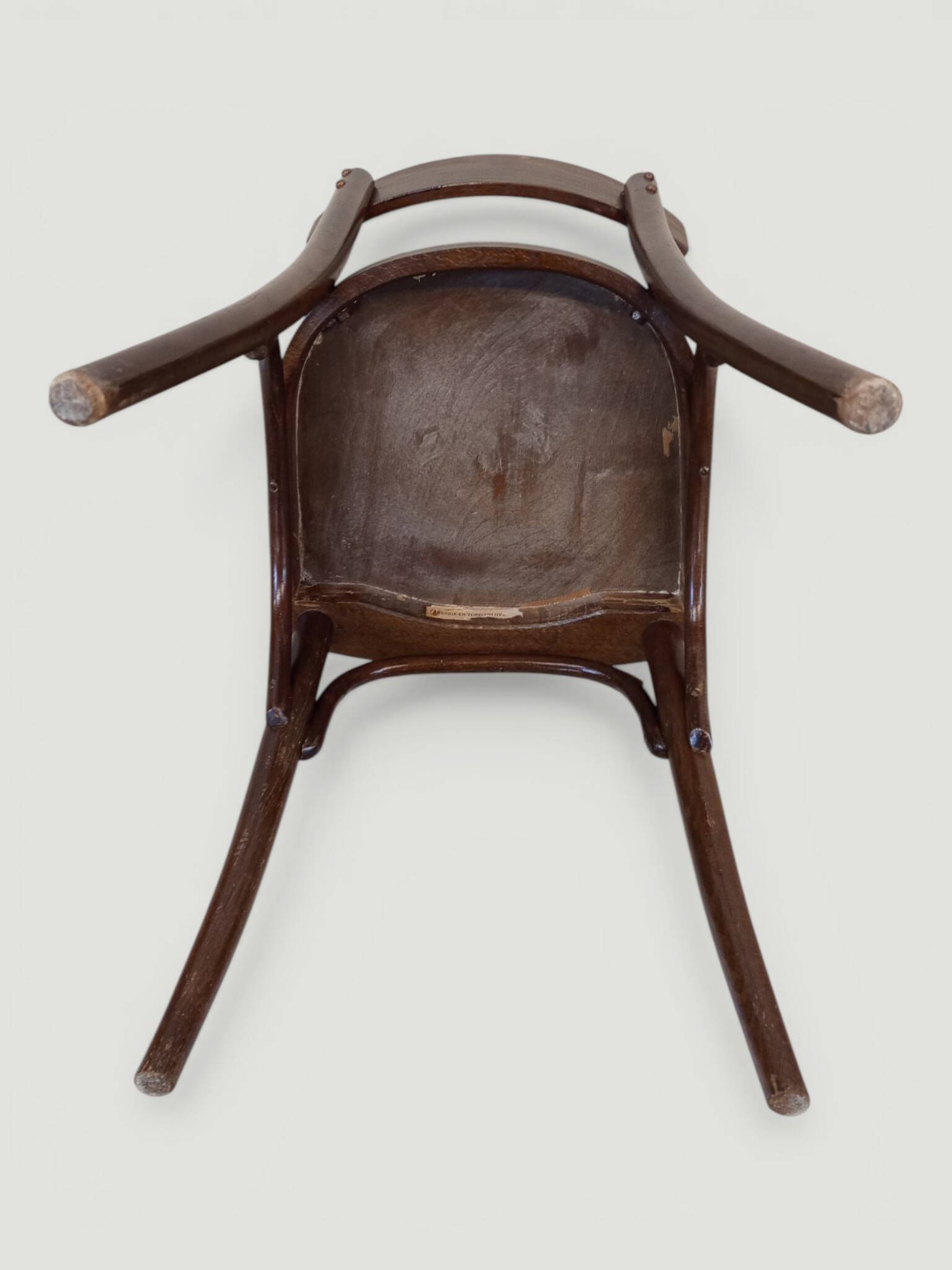 Set of 4 bistro chairs attributed to Thonet – Czechoslovakia