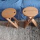 Paire de tabourets pliables Adrien Reed vintage