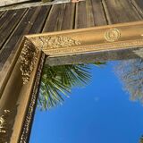 Beveled gold mirror