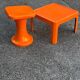 Table basse vintage orange Gilac