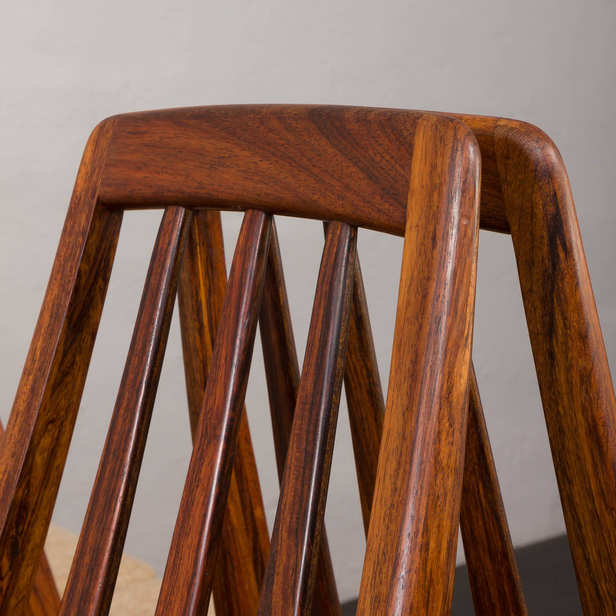 Danish Rosewood Eva Dining Chairs by Niels Koefoed for Koefoeds Hornslet