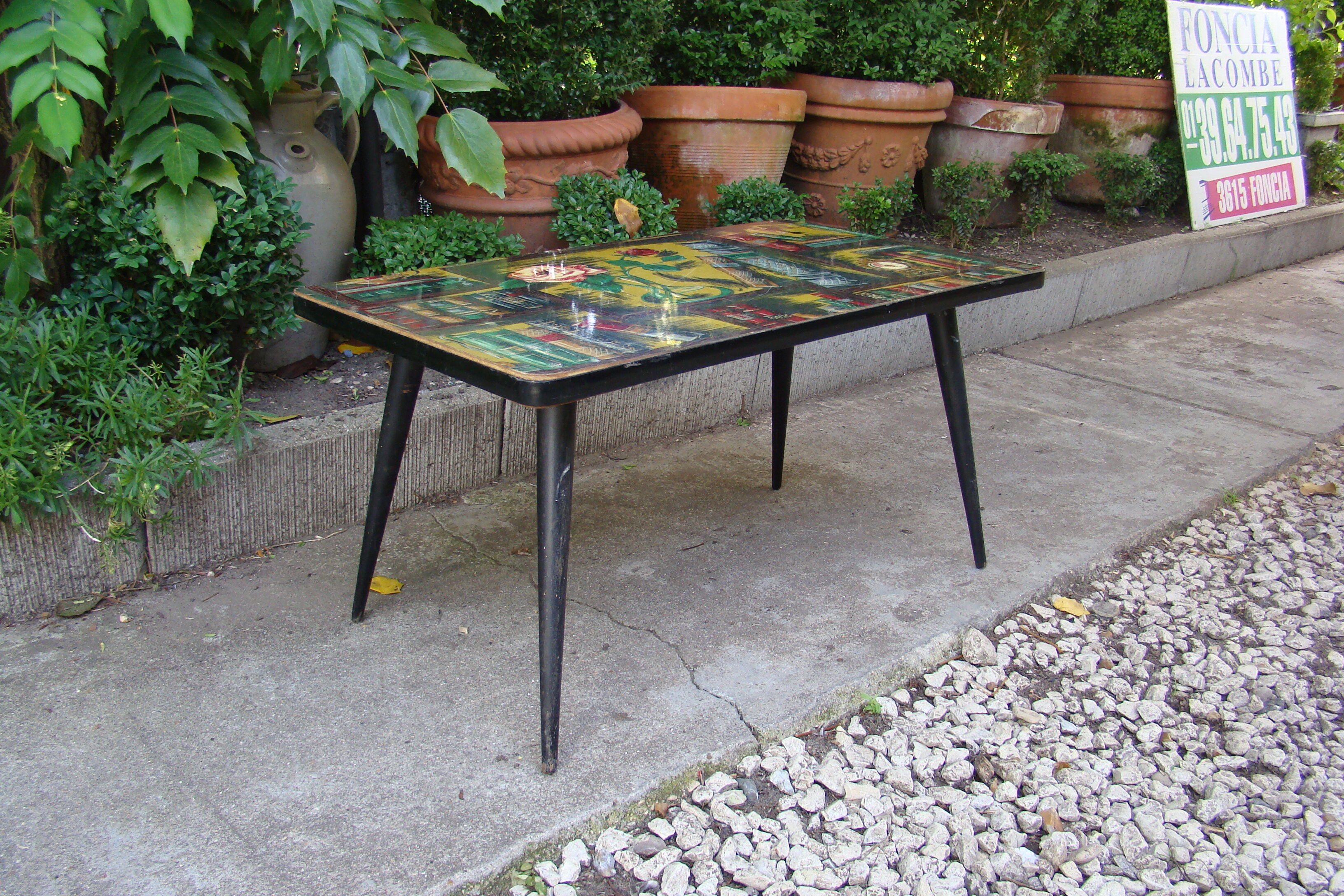 Vintage formica coffee table, 60s