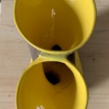 Large yellow and black vase