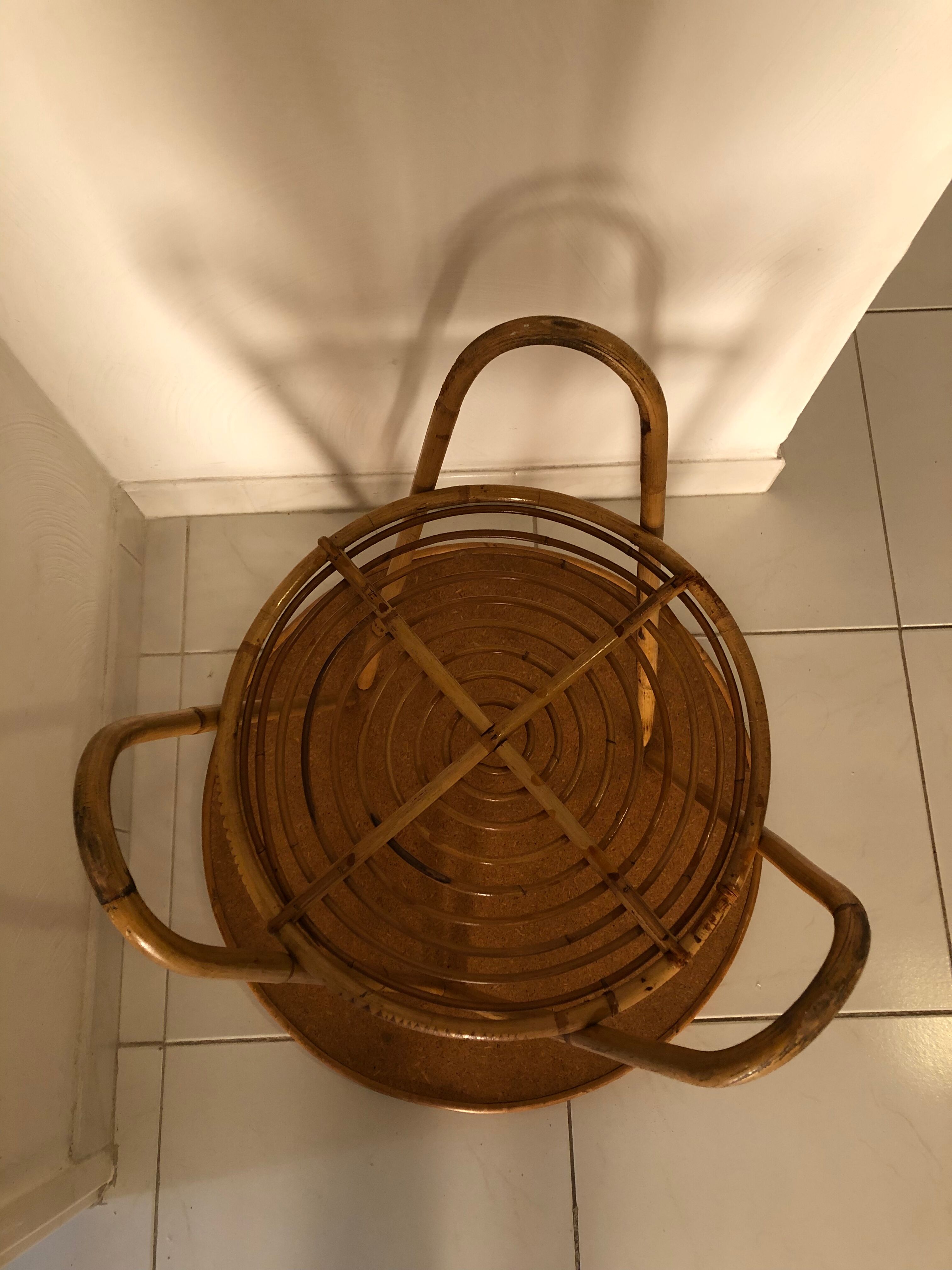Table basse bambou et céramique