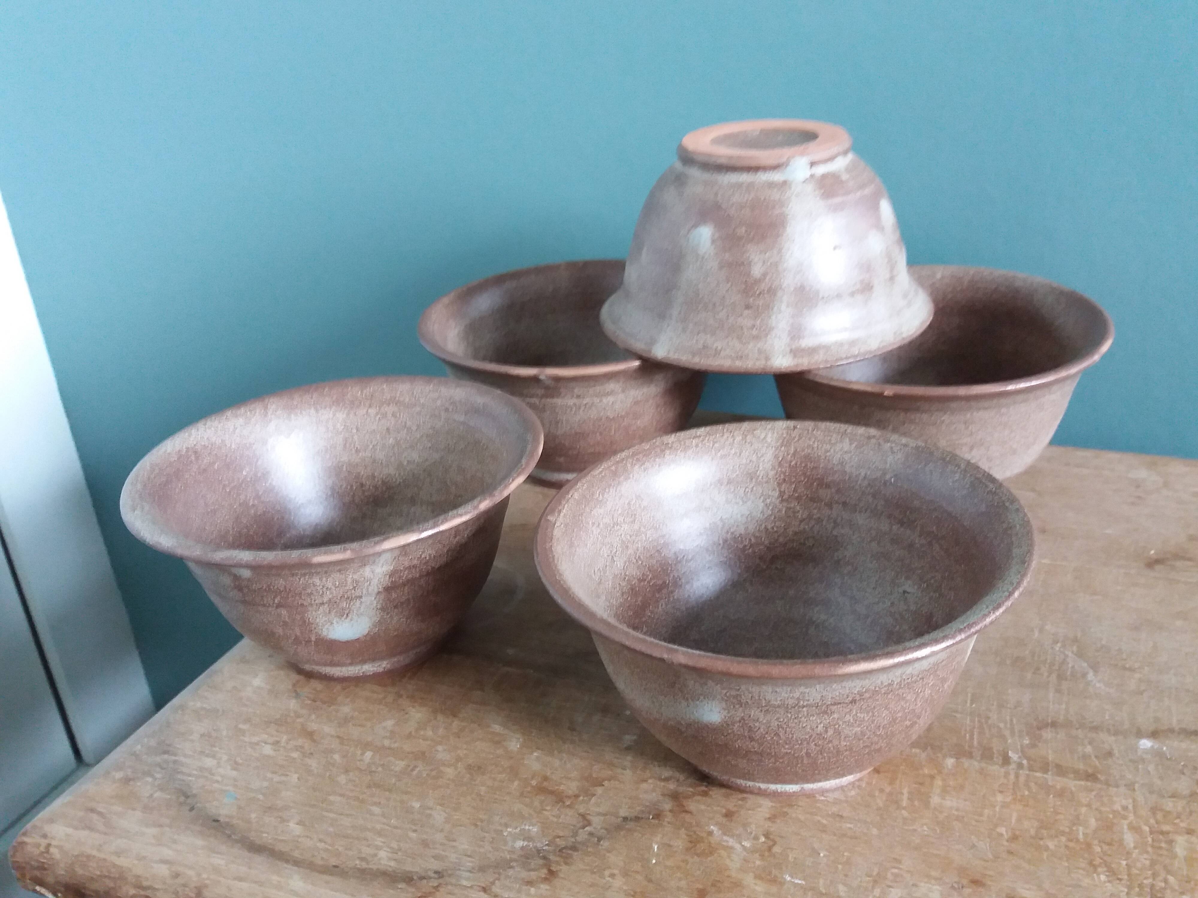 Vallauris Muratore style glazed terracotta bowl