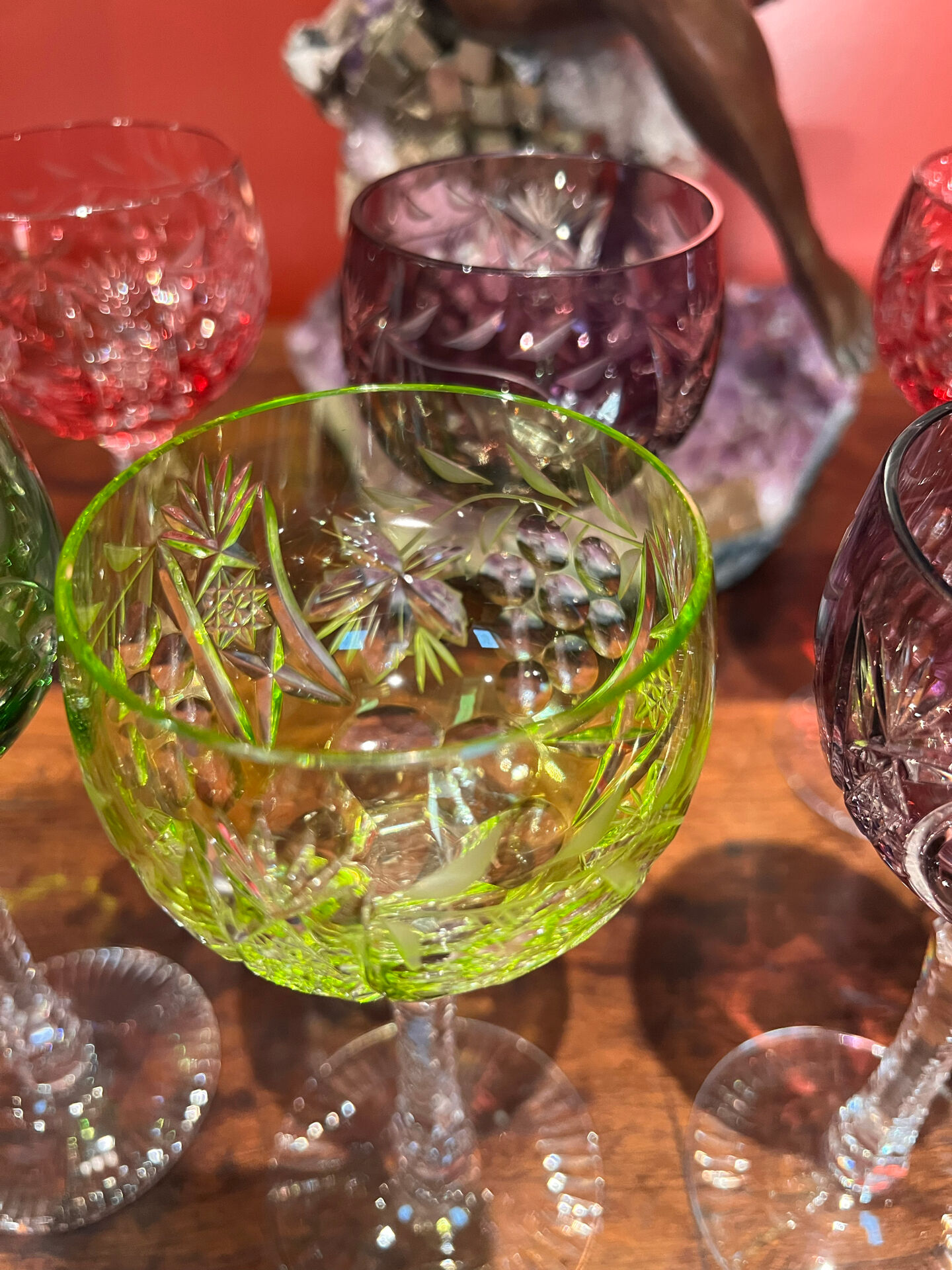 Service de verres à vin en cristal