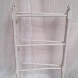Vintage wood towel rack bamboo effect