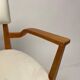 Paire de fauteuils organiques en velours et bois dans le style de Gio Ponti, années 50
