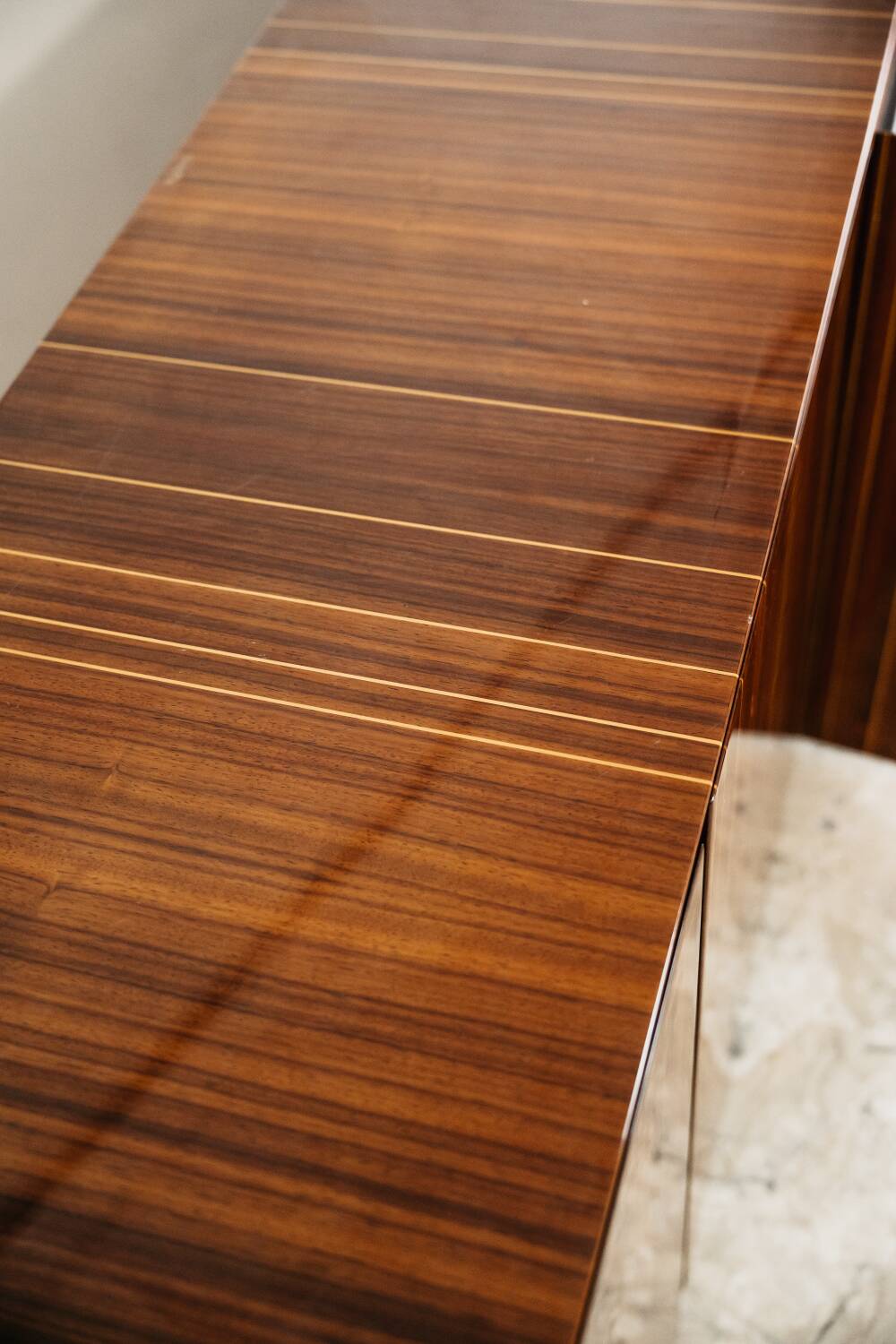 Credenza In Palissandro Monumentale Zebrawood Lacquered Mid-Century De