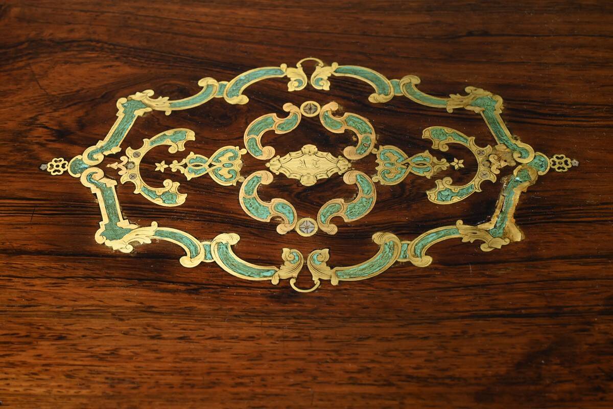 Rosewood work table, Napoleon III style, Maison Roll, Fg. St Antoin