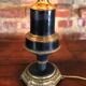 Lamp mounted on old kerosene lamp 1900 black and gold